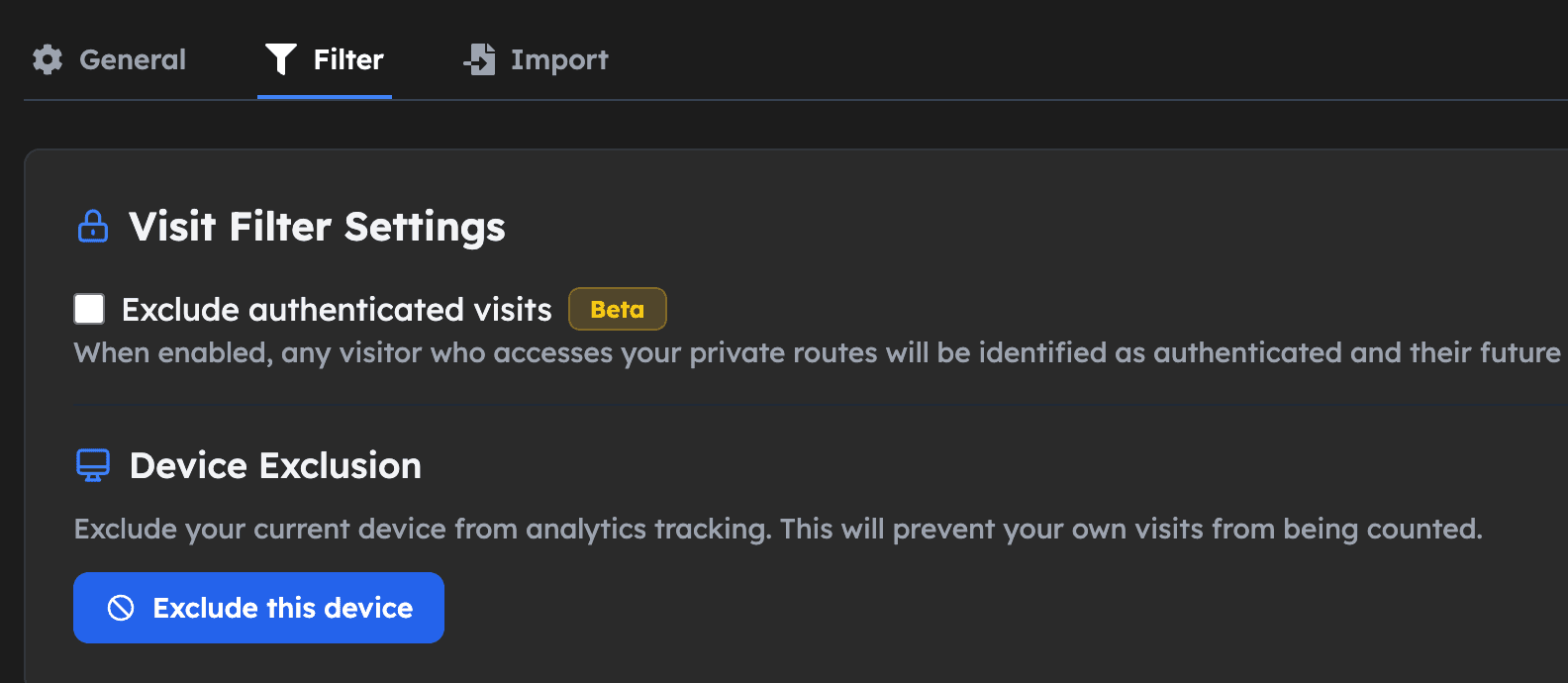 Site Settings screenshot