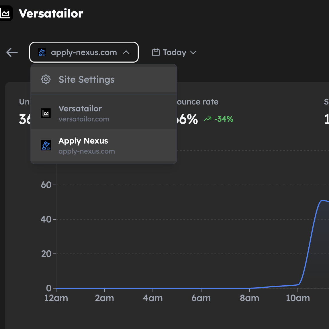 Site Settings screenshot